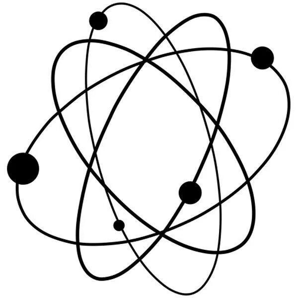 Атом физика. Атом рисунок. Стилизованное изображение атома. Атом чб.