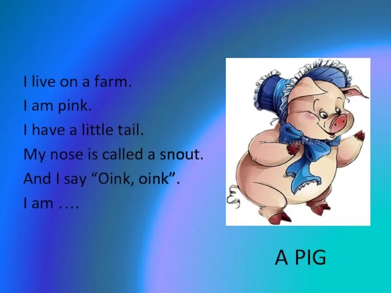 I have got a Pig. A Pig has got ? Nose. Картинки на сказку why have got long Ears. Иллюстрация на сказку why have got long Ears.