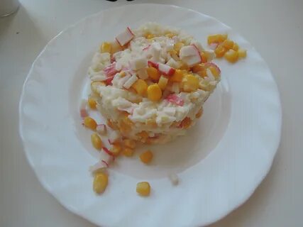 Крабовые палочки кукуруза майонез