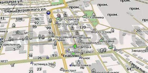 Карта енакиево