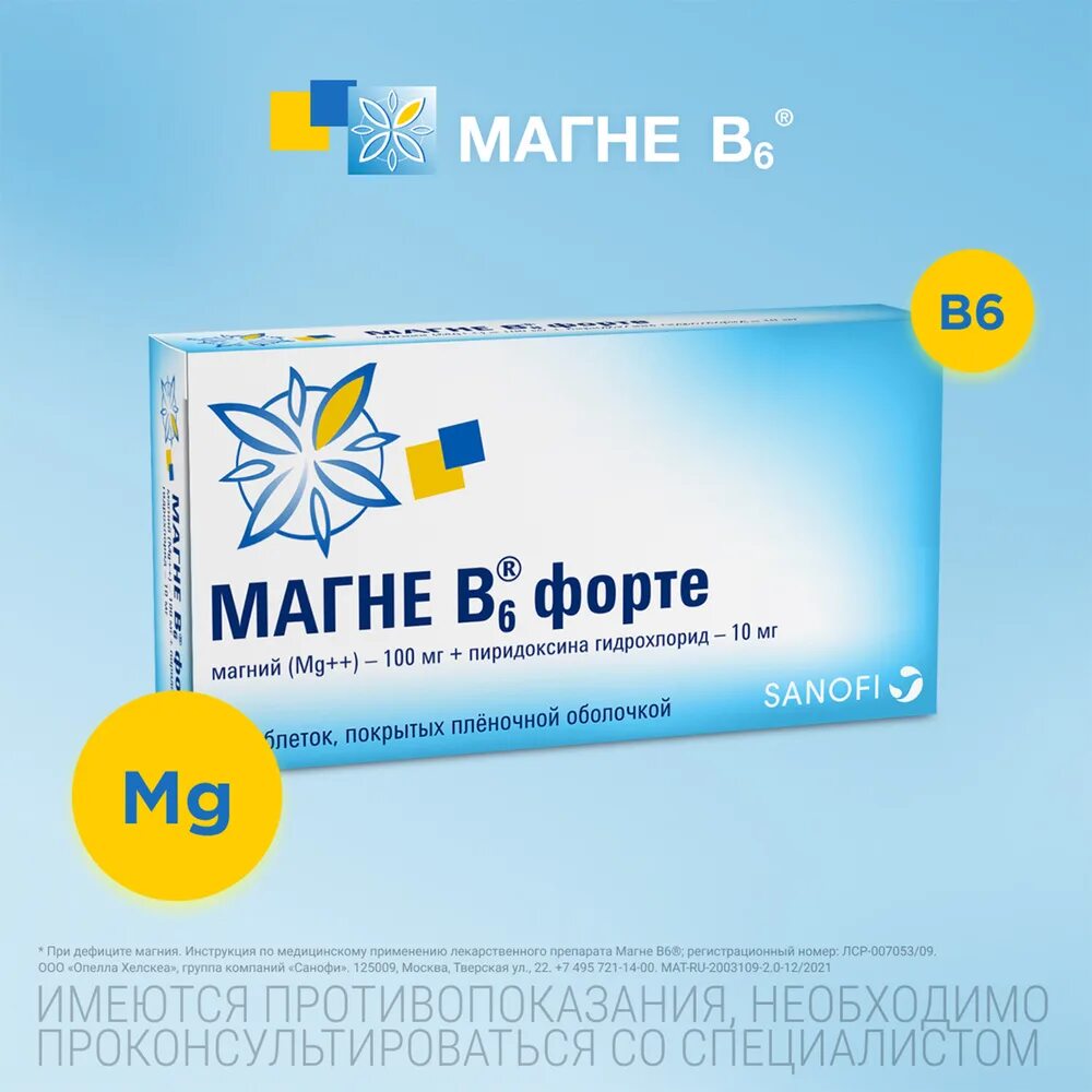 Магний б6 форте таблетки