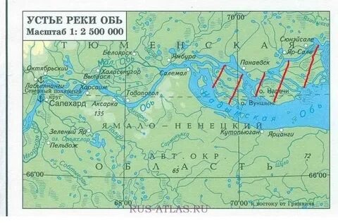 Где расположена река обь