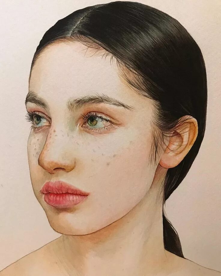 Лицо рейна. Рейна ямада художник. рейна ямада портрет. портреты reina yamada. reina yamada портреты акварелью.