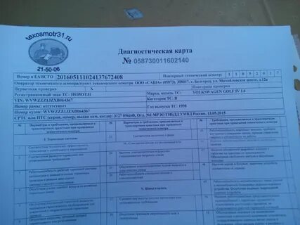 Пройти техосмотр страховка