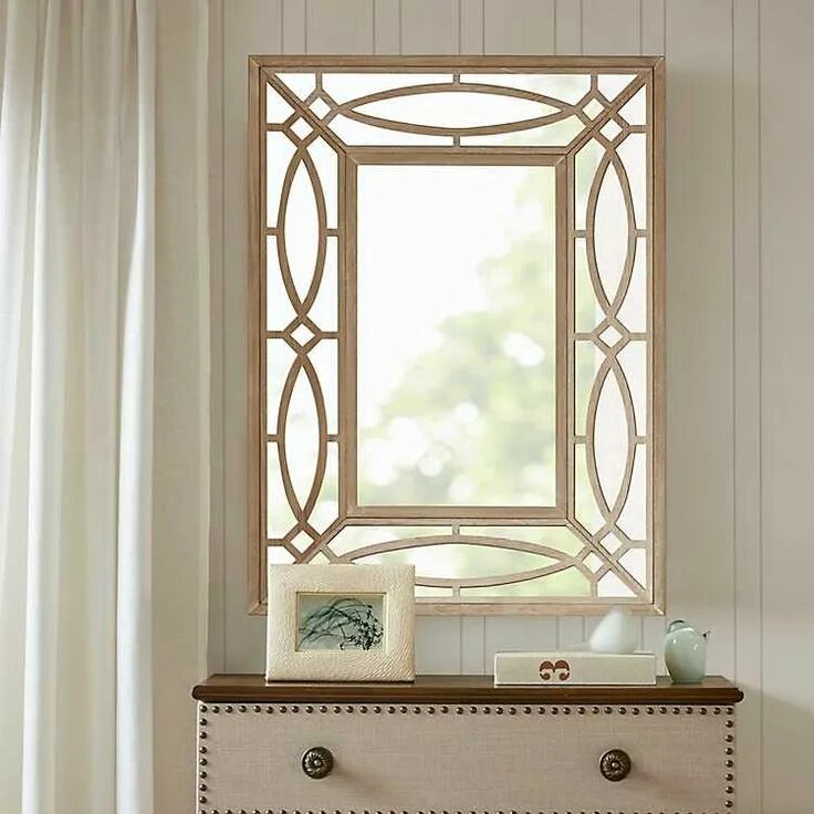 Frame mirror. Mirror wood frame.