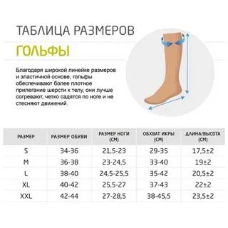 Гольфы компрессионные мужские размеры