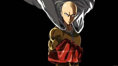 аниме, one punch man, saitama.