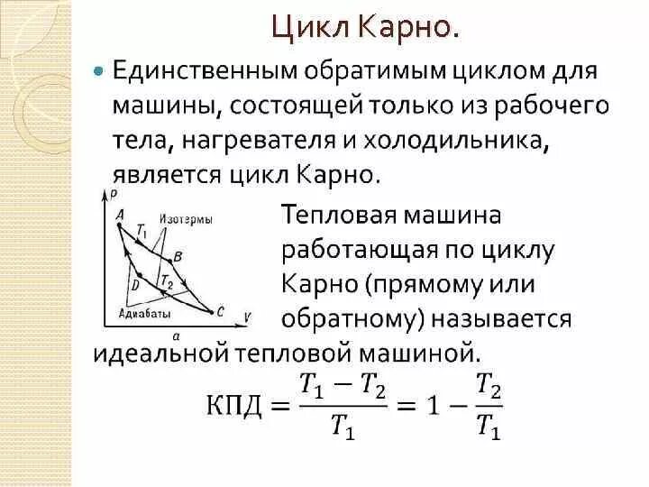 Обратимый цикл Карно формулы. КПД цикла Карно график. Цикл Карно состоит из следующих процессов. Прямой цикл Карно формула. Идеальный цикл карно формула