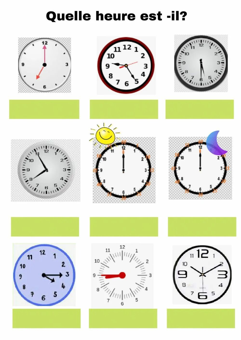 Quelle heure est-il упражнения. À quelle heure задания на французском. Часы по французски. Heures. Quelle heure est il