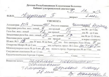 Узи головы 1 месяц