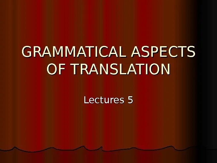 Aspect translation. Aspect translation