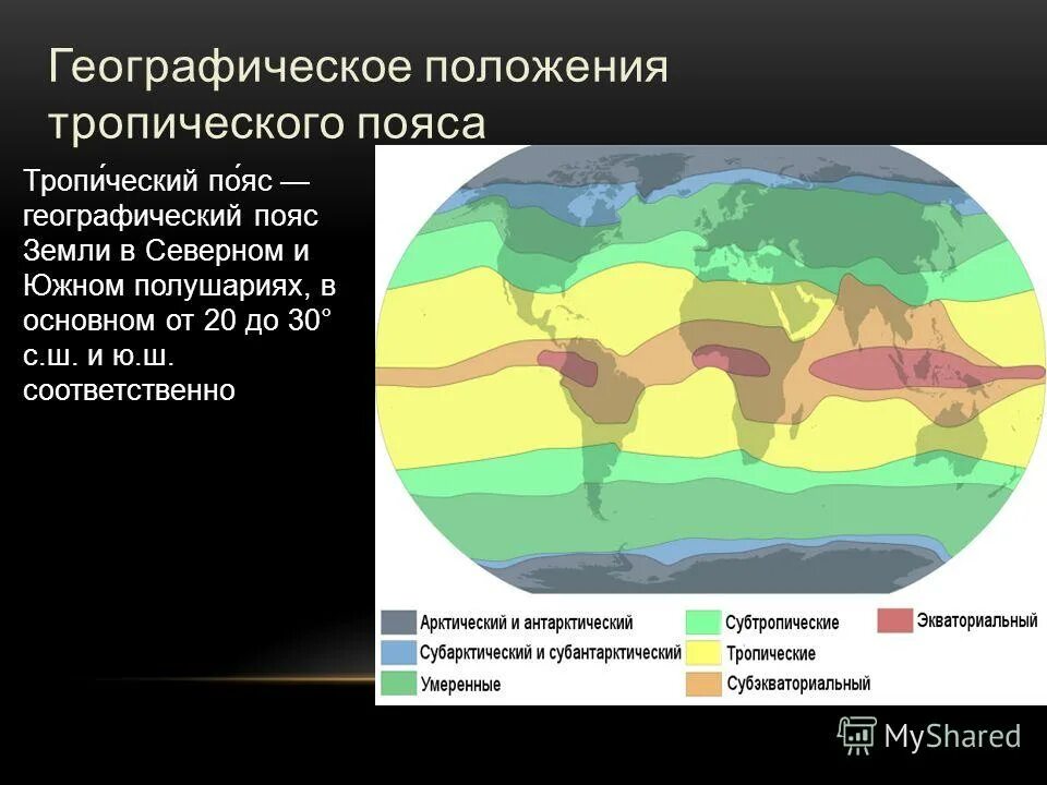 Тропический пояс 6 класс география