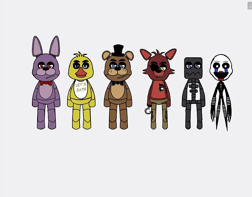 Ссылка на ФНАФ. Картинка ФНАФ мультяшка. FNAF main characters. N BB FNAF.