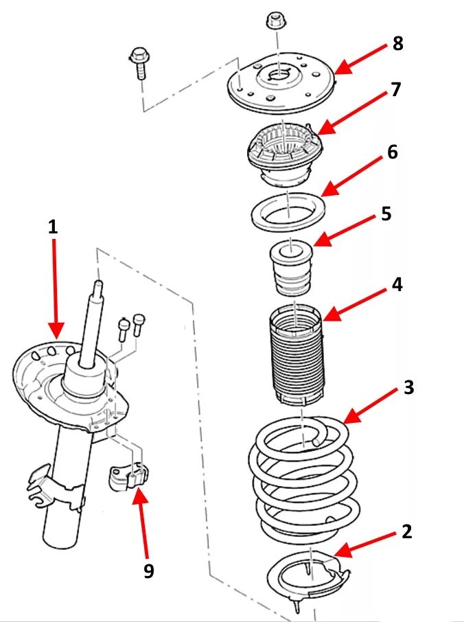 Схема передних амортизаторов Форд Мондео 4. Передняя стойка Форд Мондео 3 схема. Форд фокус 3 передняя стойка схема. Стойка амортизатора Форд Мондео 2. Правильная сборка стойки