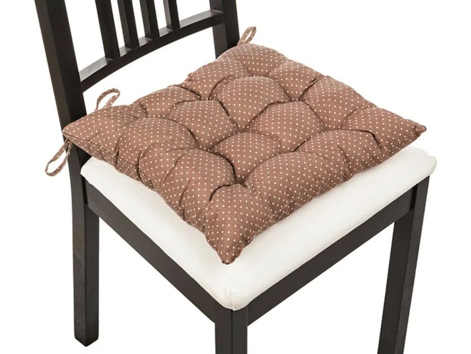 Купить сидушку для кресла. Подушка для стула Тиволи 40х40см 100% хлопок 8544/1. Подушка на стул 40см апельсин. Подушка на стул коричневая.