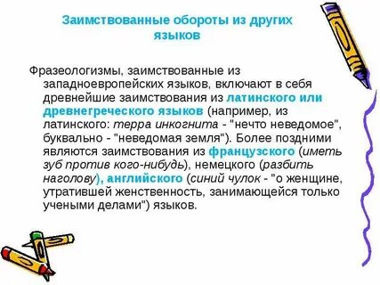 Заимствованные из другого языка