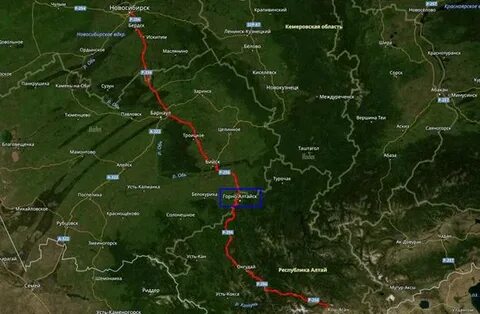 Сколько ехать от горно алтайска до новосибирска