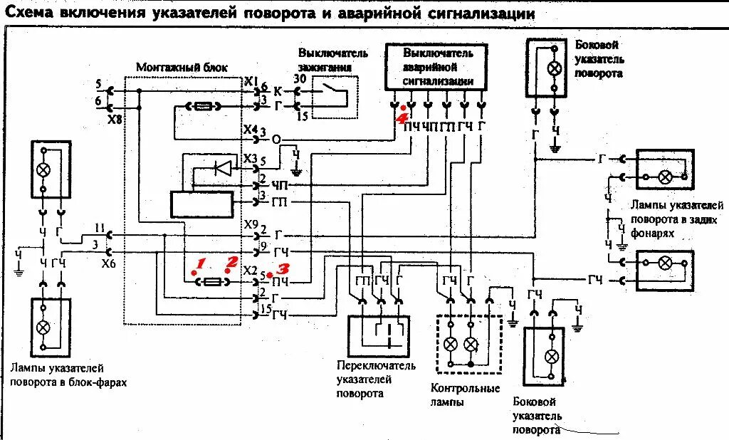 Схема поворотов и аварийки КАМАЗ 65115. Схема указателей поворотов и аварийной сигнализации КАМАЗ. Схема аварийки и поворотники КАМАЗ 4310. Схема поворотов и аварийной сигнализации на автомашину Урал.