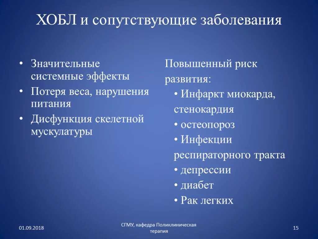 Сопутствующие заболевания является. Сопутствующие заболевания. ХОБЛ сопутствующие заболевания. Сопутствующие заболевания при ХОБЛ. Сопутствующие заболевания у пациентов с ХОБЛ.