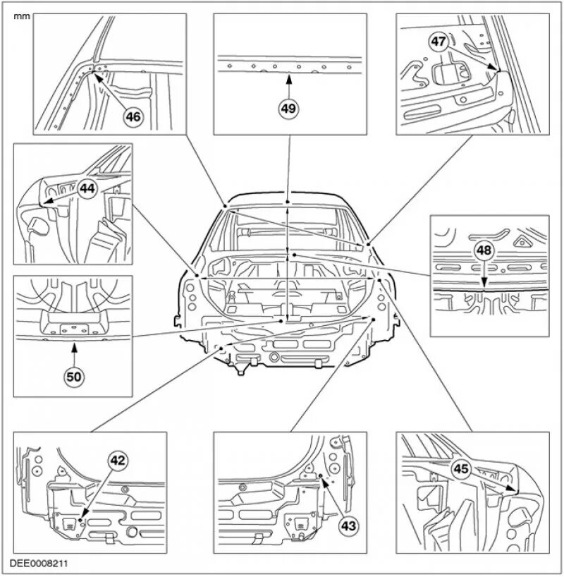 Кузов фокуса оцинкован. Геометрия кузова Ford Focus 1. Геометрия кузова Форд фокус 2 Рестайлинг. Форд фокус 2 кузовные зазоры кузова. Схема кузова Форд фокус 2.