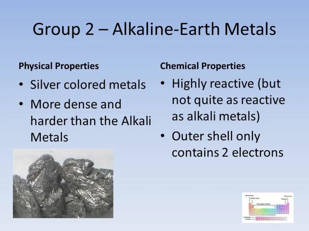 Metals properties. Alkaline and Earth Alkaline Metals. Properties of Alkali Metals. Chemical properties of Alkali Metals. General properties of Metals.