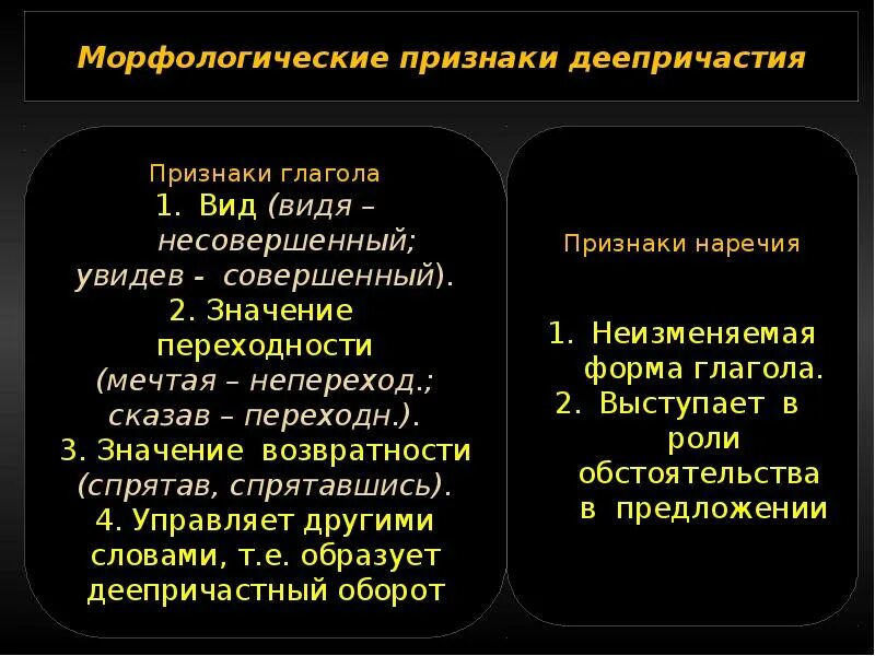 Морфологические признаки деепричастия. Морфологические признаки деепричастия постоянные и непостоянные. Морфологические признаки глагола у деепричастия. Морфологические характеристики деепричастия. Общие признаки причастия