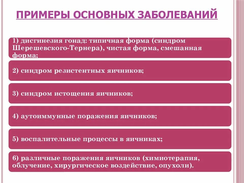 Что является основным заболеванием