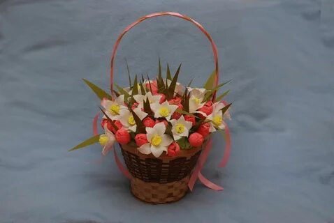 Корзина из конфет своими руками