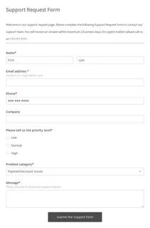 Form support