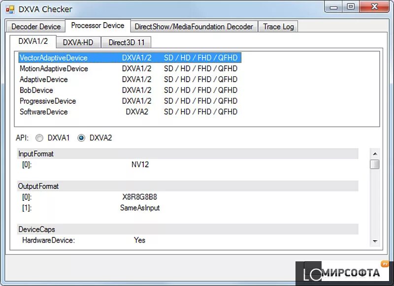 Direct device. DXVA. Core i3-12100 DXVA Checker. HD 650 DXVA Checker.