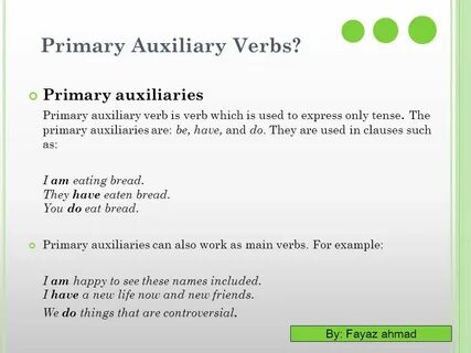 Auxiliary verbs