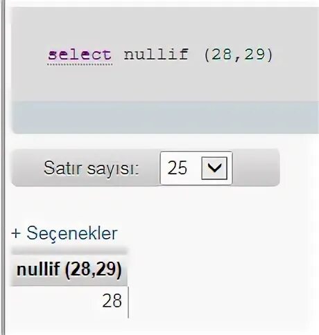 Select ifnull
