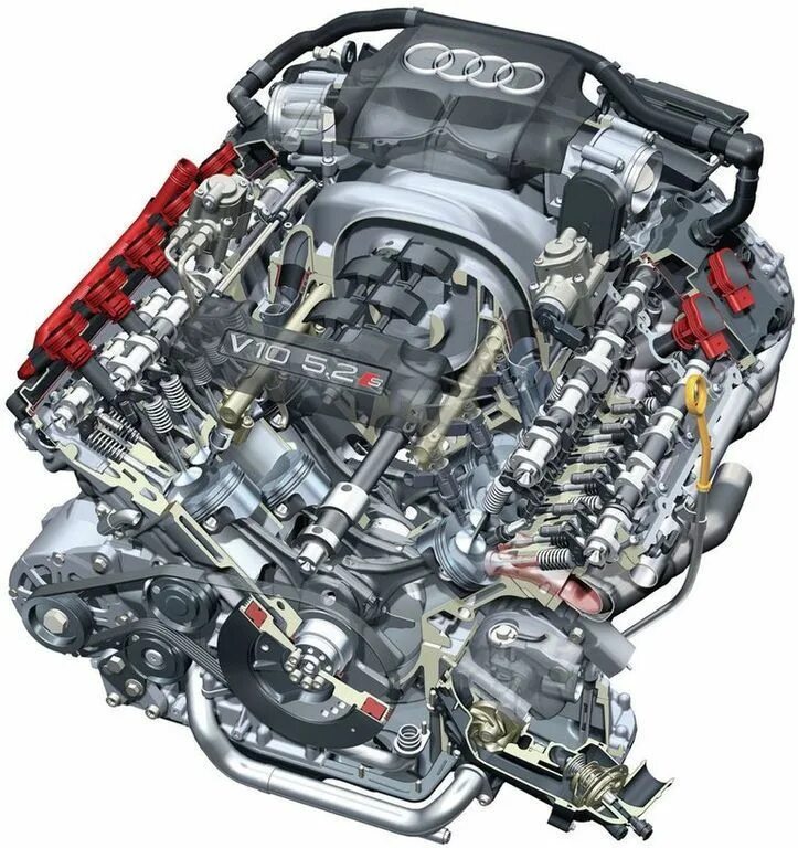 Ауди двиг. Мотор v10 Audi. Мотор Ауди 5.2 v10. Audi v10 FSI. Audi v10 engine.