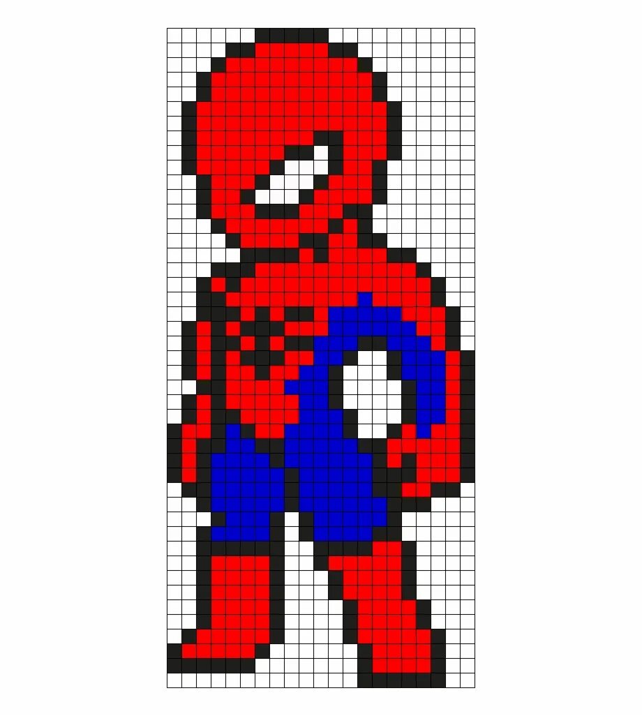 Рисунки по клеточкам человек. Человек паук по клеточкам. Пиксельный человек паук. Человек паук пиксель арт. Рисование по клеточкам человек паук.