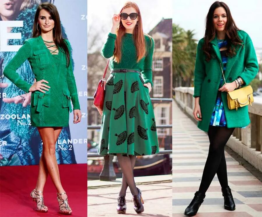 Какой цвет одежды идет. Сочетание зеленых оттенков в одежде. Зеленое платье. Платье цвета травы. Сочетание для платья салатового цвета.