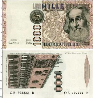 Тысяча лир в долларах