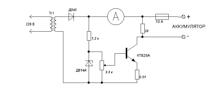 Регулятор тока 7. Схема зарядного устройства для автомобильного аккумулятора на кт 827. Зарядное устройство для автомобильного аккумулятора на кт825. Схемы ЗУ для АКБ на транзисторе. ЗУ на кт827а схема.