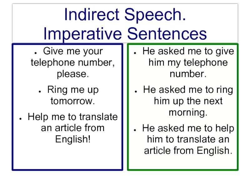 Sentence s in reported speech. Direct indirect Speech imperative sentences. Imperative таблица. Imperative в английском языке. Imperative mood sentences.