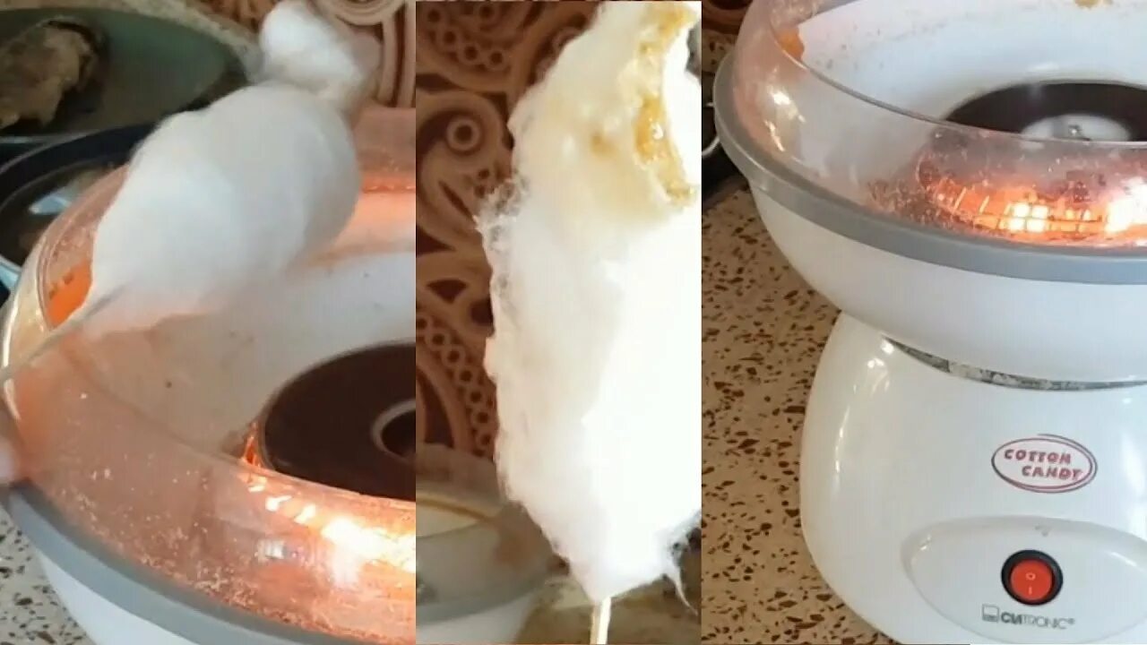 Как делают сахарную вату
