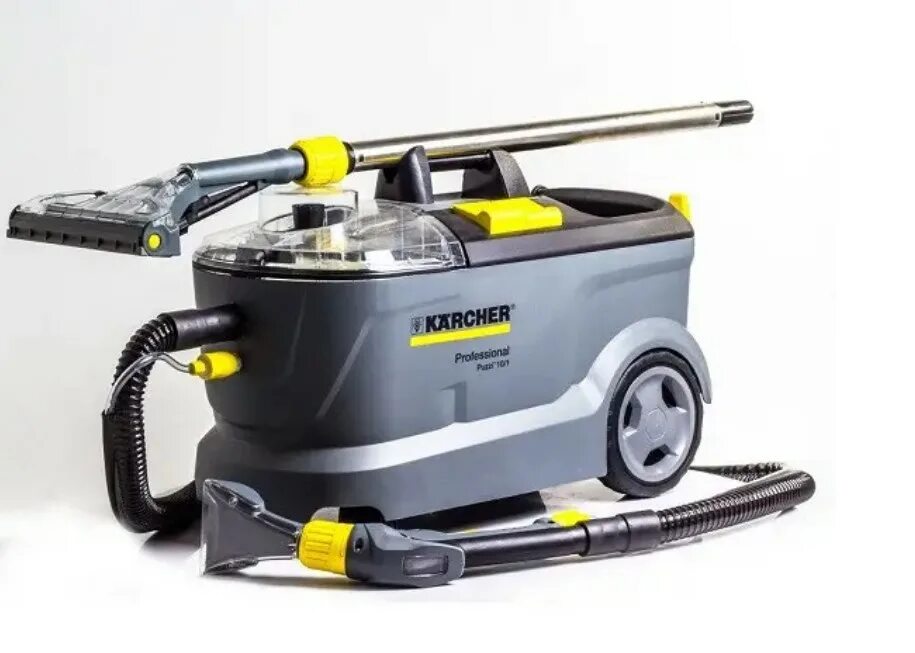 Прокат моющего пылесоса. Пылесос для химчистки Karcher Puzzi 10/1. Профессиональный моющий пылесос Karcher Puzzi 10/1. Моющий пылесос Керхер Пуззи 10/1. Химчистка Керхер Puzzi 10/1.