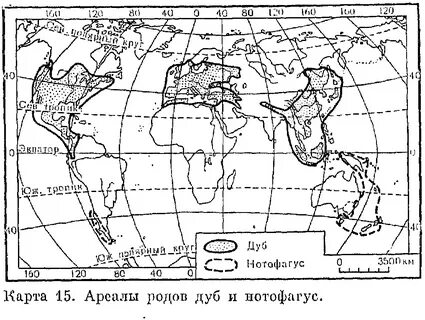 Дуб распространение