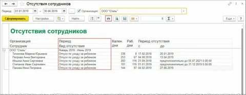 Как оформить отпуск в зуп 8.3