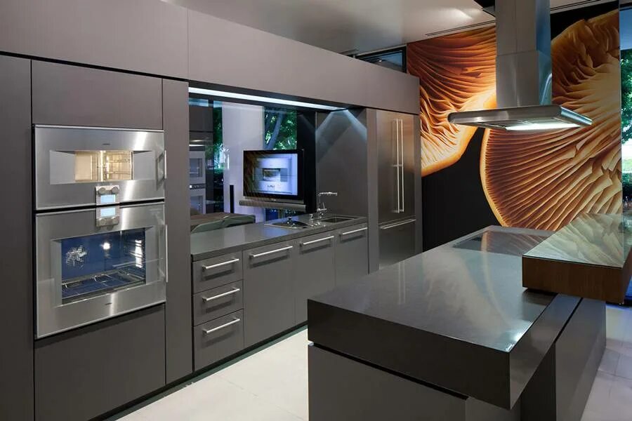 Встраиваемая техника Gaggenau. Кухня Gaggenau. Gaggenau EUROCUCINA. Встраиваемые кухни. Стационарные кухни