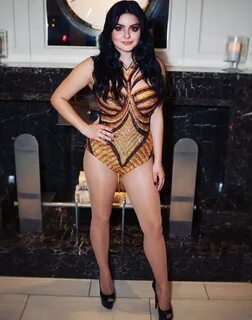 Ariel Winter Sports Curve-Hugging Body Suit and Sexy Legs.