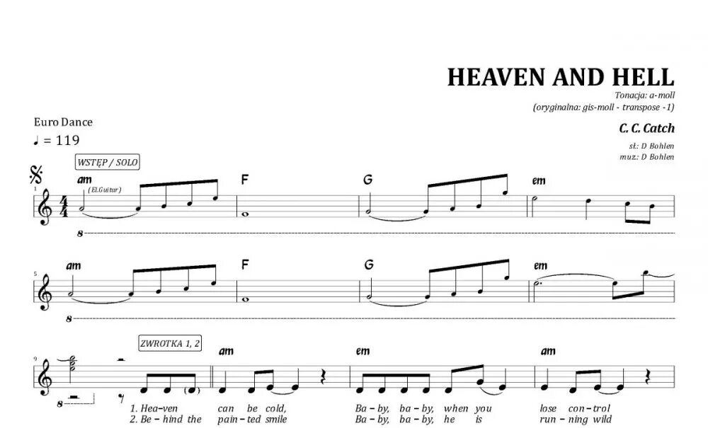 C.С. catch - Heaven and Hell. C C catch Heaven and Hell. C.C. catch Heaven and Hell обложка. Heaven and Hell Ноты. Хевен энд хелл