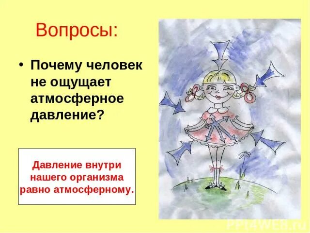 Почему человек не ощущает давление. Почему мы не чувствуем воздух. Влияние атмосферного давления воздуха на человека. Изменения при горной болезни. Презентации о давлении воздуха.