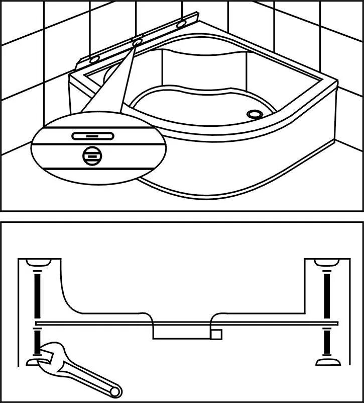 Отрегулировать поддон душевой кабины. Сборка поддона душевой кабины. Подключение душевого поддона. Сборка глубокого душевого поддона