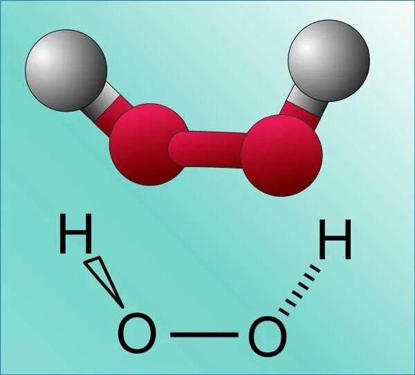 Молекула пероксида водорода связь