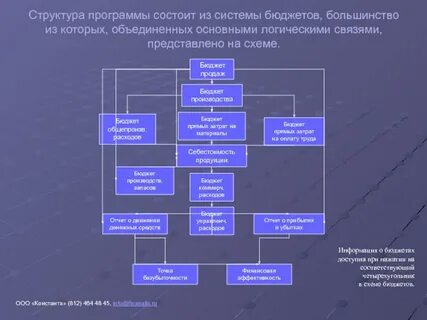 Разделы бюджетной программы