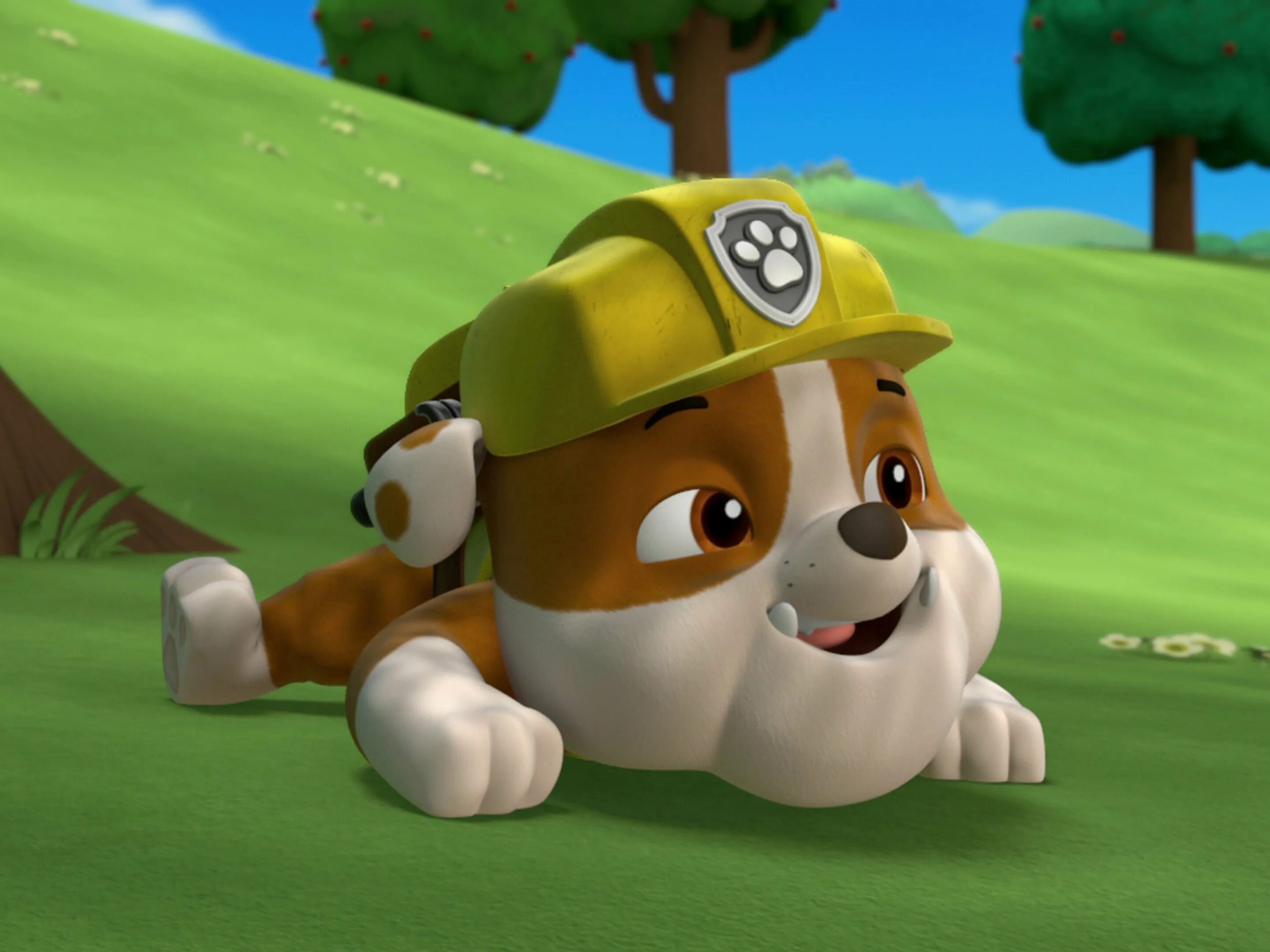 Щенячий патруль. Paw Patrol Крепыш. Щенячий патруль Rubble. Крепыш стоит